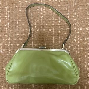Tommy Hilfiger Green Shoulder Bag with Silver Accents
